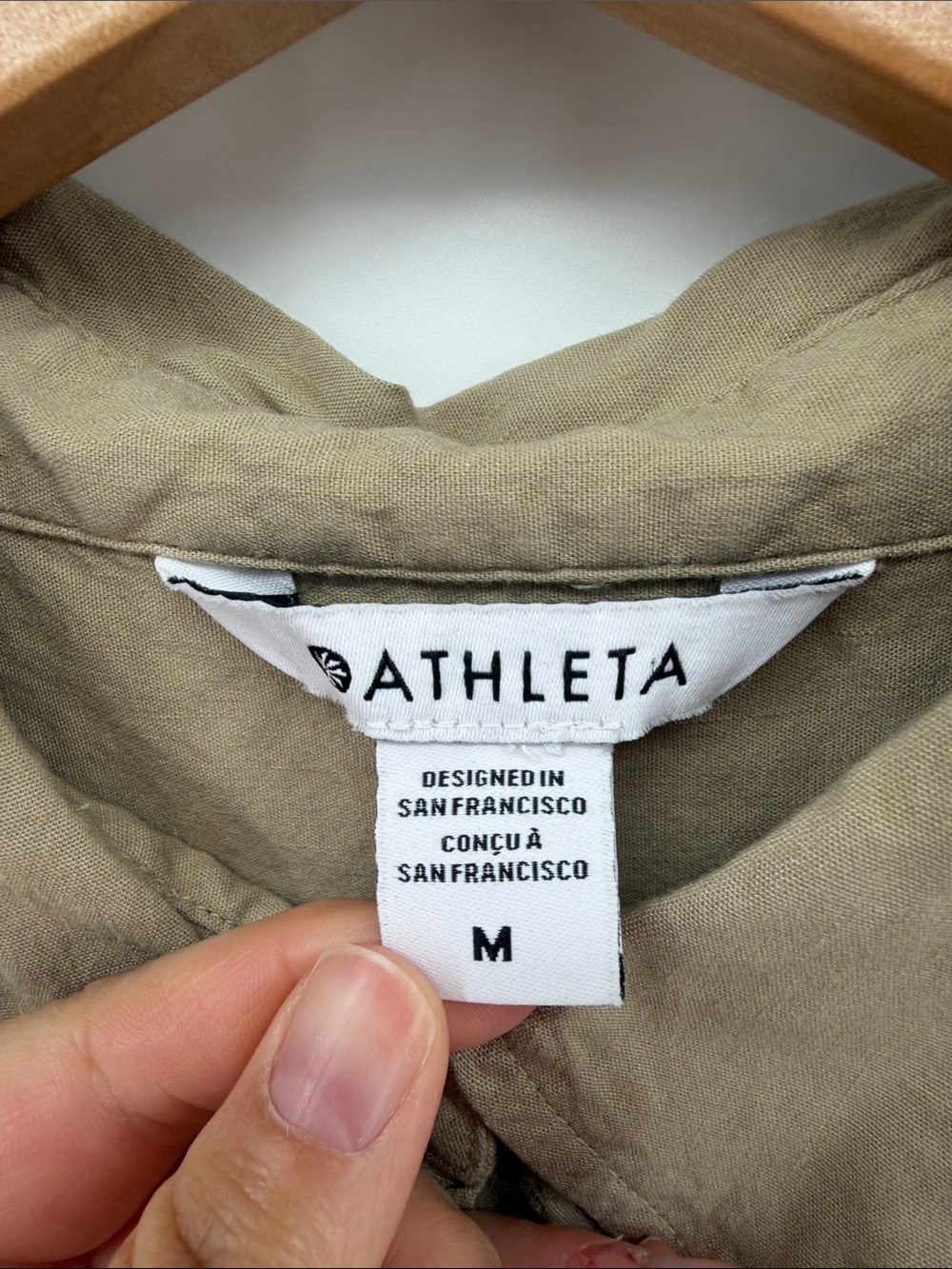 Athleta Paradise Oversized Short Sleeve Top in Tan M A17 - Picture 4 of 7
